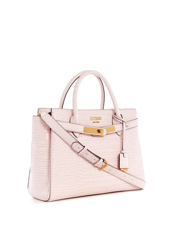 Women Satchel GUESS Pale Rose Enisa High Society Satchel Women Satchel GUESS Pale Rose Enisa High Society Satchel