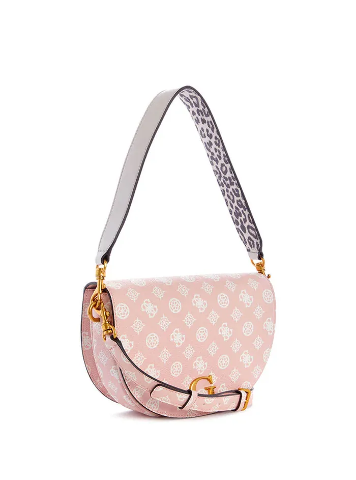 Women Satchel GUESS Pink Danna Logo Saddle Bag Women Satchel GUESS Pink Danna Logo Saddle Bag