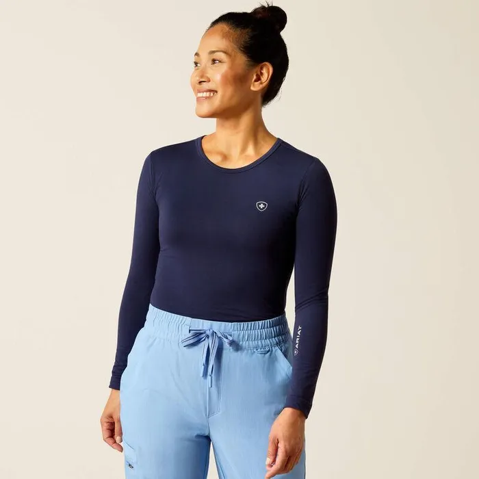 Women Scrubs Ariat Soft Touch Underscrub Baselayer Navy