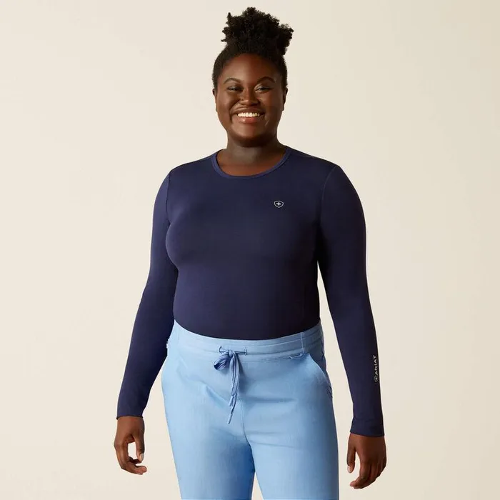 Women Scrubs Ariat Soft Touch Underscrub Baselayer Navy