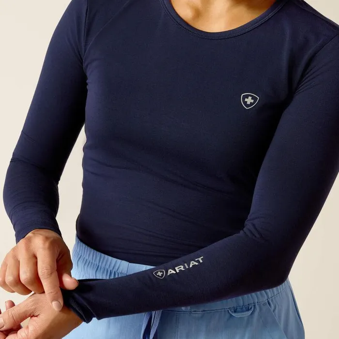 Women Scrubs Ariat Soft Touch Underscrub Baselayer Navy