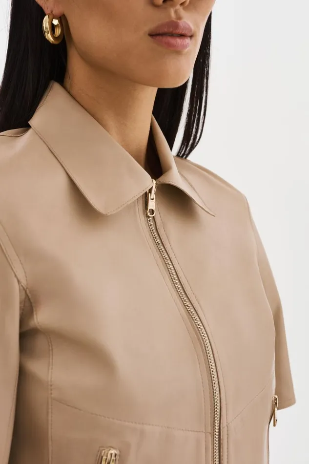 Women SEVANA Reversible Leather Jacket Wheatgold LAMARQUE Leather Jackets Women SEVANA Reversible Leather Jacket Wheatgold LAMARQUE Leather Jackets