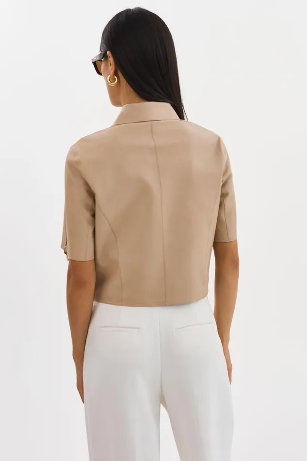 Women SEVANA Reversible Leather Jacket Wheatgold LAMARQUE Leather Jackets Women SEVANA Reversible Leather Jacket Wheatgold LAMARQUE Leather Jackets