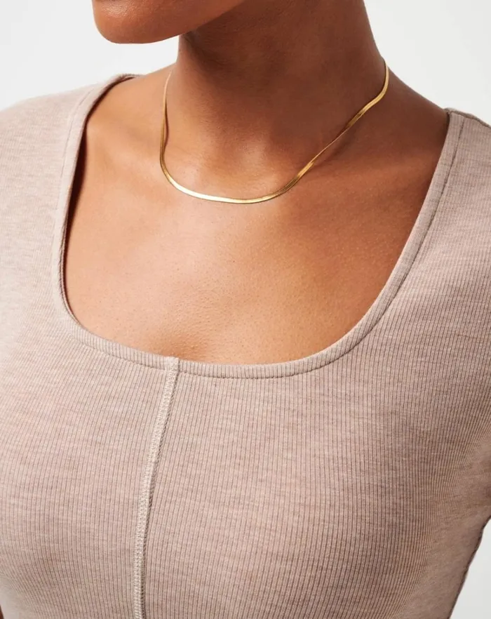 Women Shirts and Tops TravisMathew CLOUD RIB TRANQUILITY TEE Heather Almondine Women Shirts and Tops TravisMathew CLOUD RIB TRANQUILITY TEE Heather Almondine