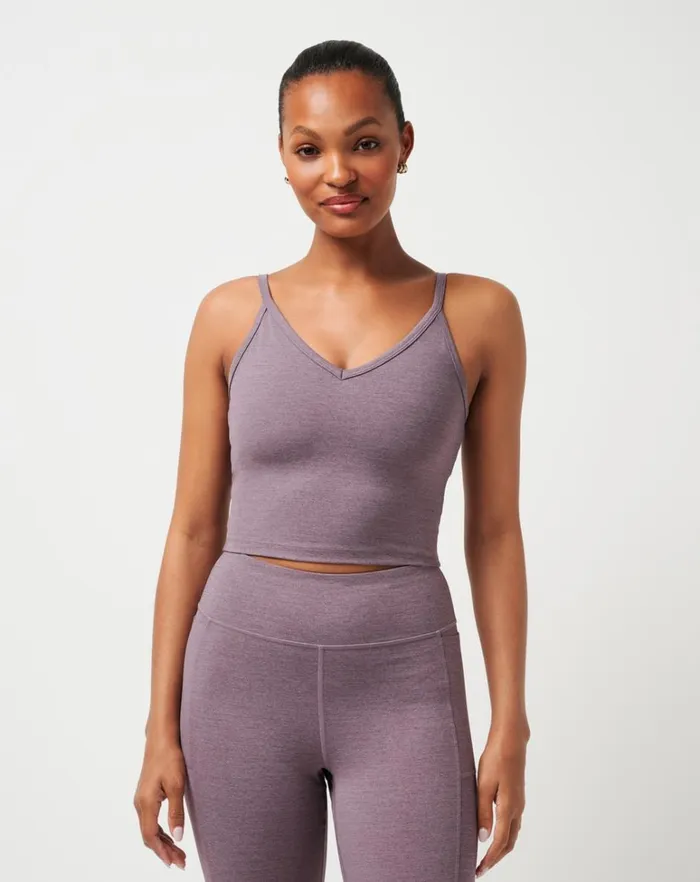 Women Shirts and Tops TravisMathew MORNING INTERVAL MOVEKNIT TANK Heather Moonscape