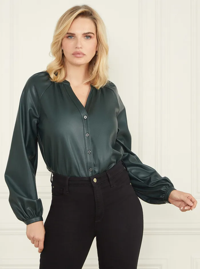 Women Shirts GUESS Marciano Green Foxton Shirt