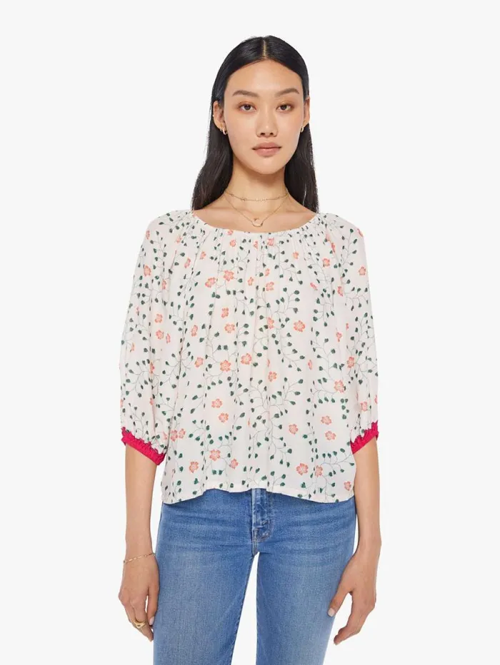 Women Shirts Mother Denim Ella Top Pinwheel Cotton
