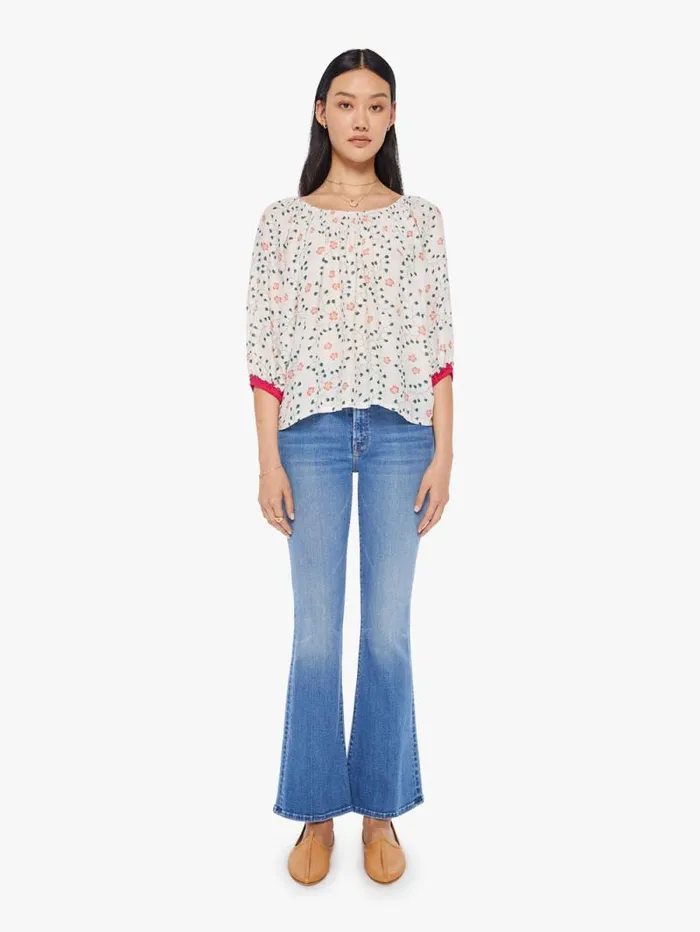 Women Shirts Mother Denim Ella Top Pinwheel Cotton