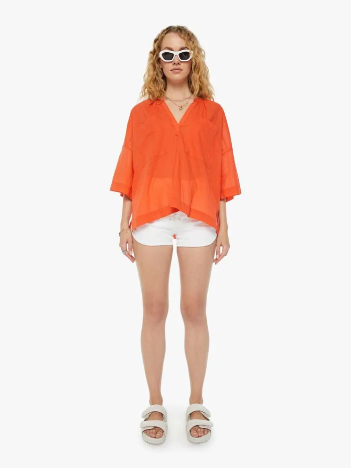 Women Shirts Mother Denim The DownTheMiddle Pop Over White natural