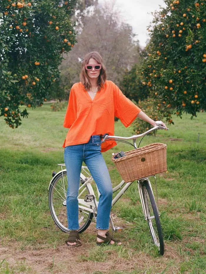 Women Shirts Mother Denim The DownTheMiddle Pop Over White natural