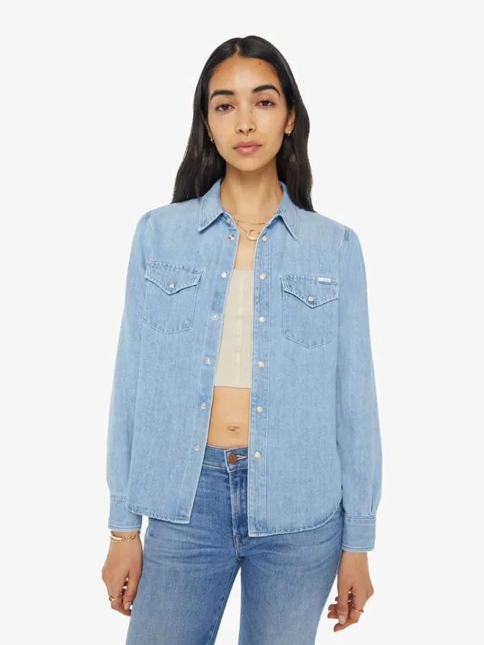 Women Shirts Mother Denim The Gathered All My Exes Brown lightpastel