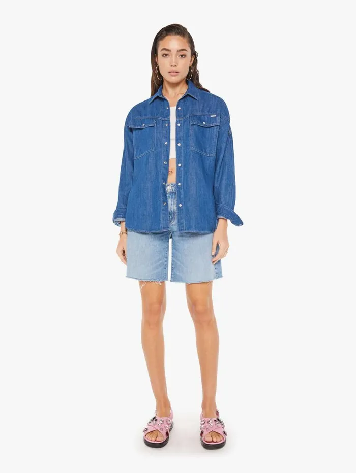 Women Shirts Mother Denim The Jam Beige overflow