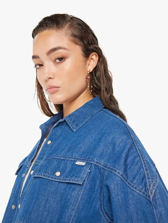 Women Shirts Mother Denim The Jam Beige overflow