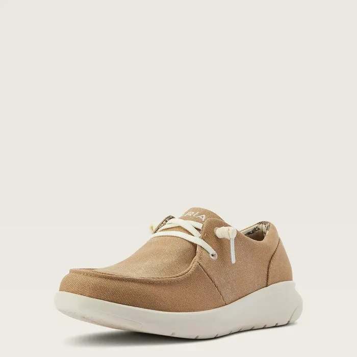 Women Shoes and Sneakers Ariat Hilo Washed Tan Canvas