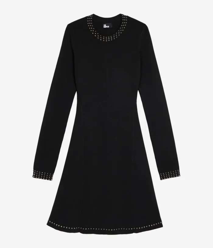 Women Short Black Dress With Spikes THE KOOPLES Dresses and Jumpsuits