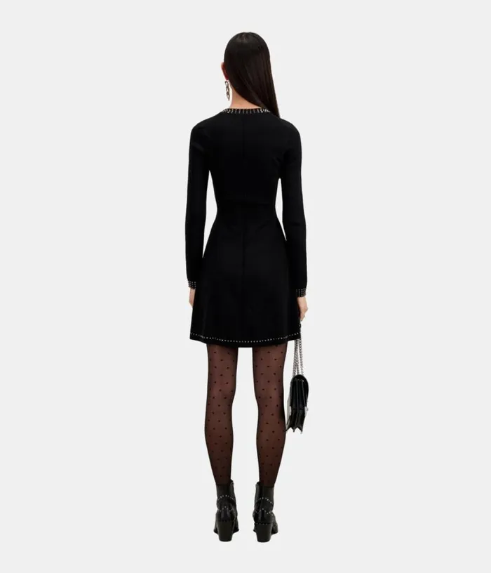 Women Short Black Dress With Spikes THE KOOPLES Dresses and Jumpsuits