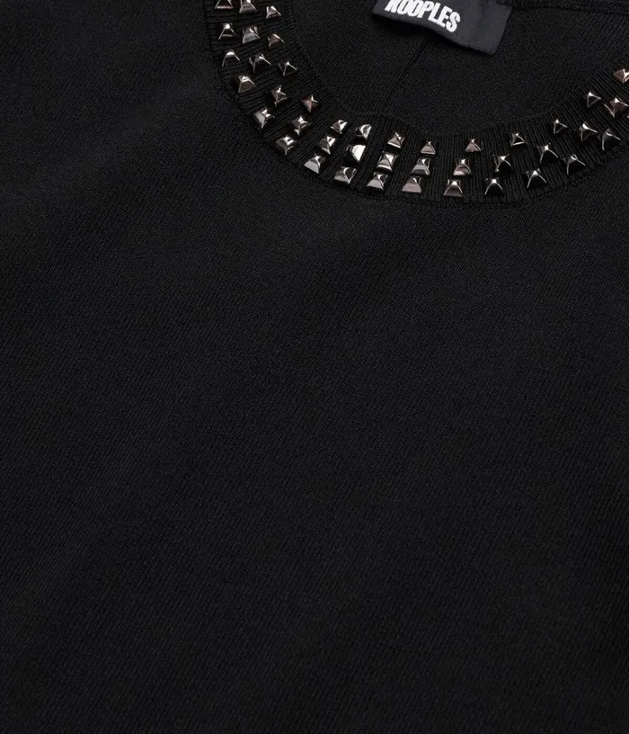 Women Short Black Dress With Spikes THE KOOPLES Dresses and Jumpsuits