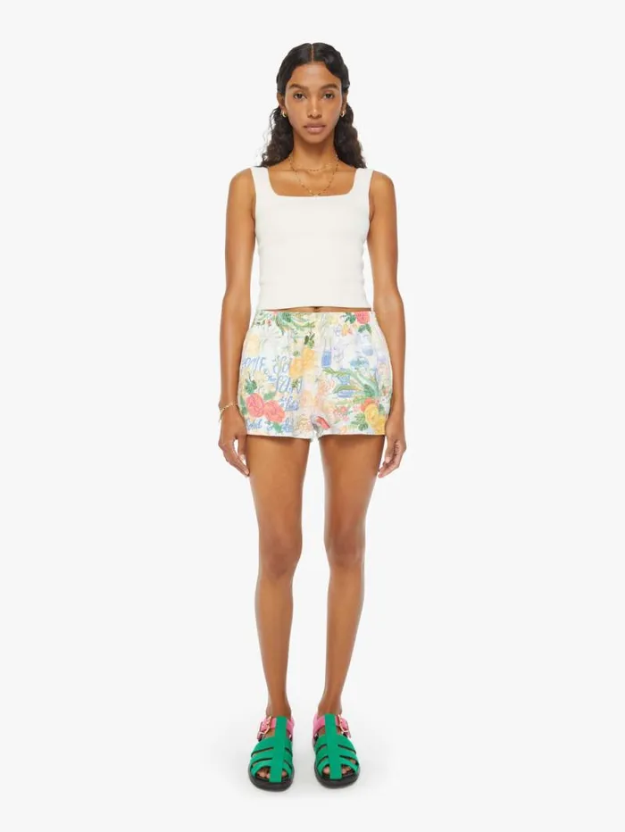 Women Shorts Mother Denim The Relay Short Blue turquoiseaqua
