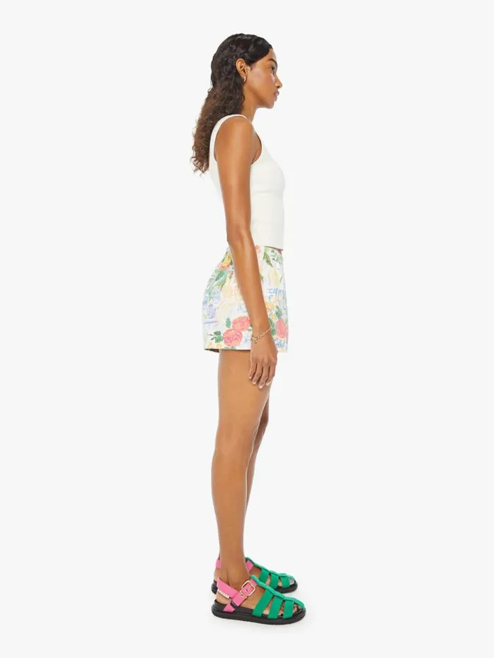 Women Shorts Mother Denim The Relay Short Blue turquoiseaqua