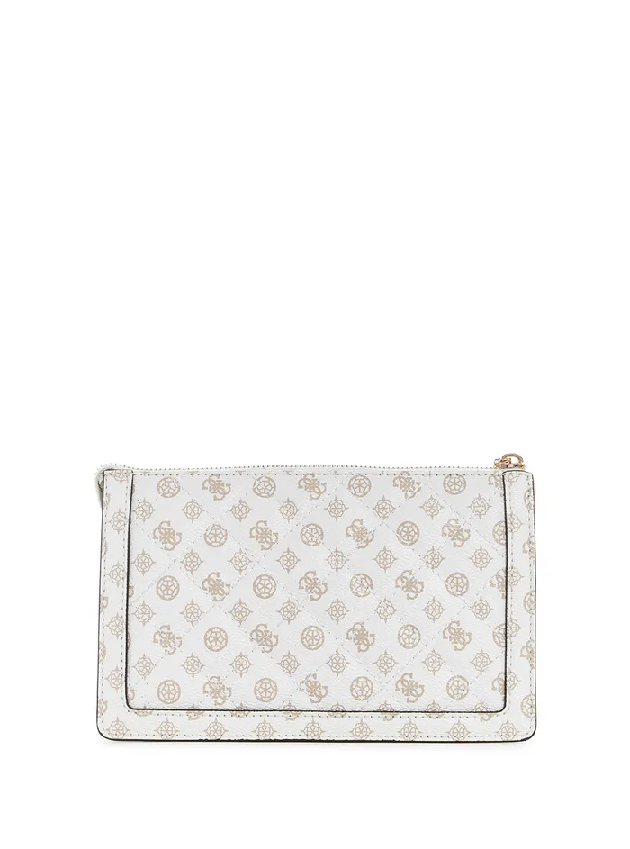 Women Shoulder Bag GUESS White Logo Abey Multi Compartment Shoulder Bag