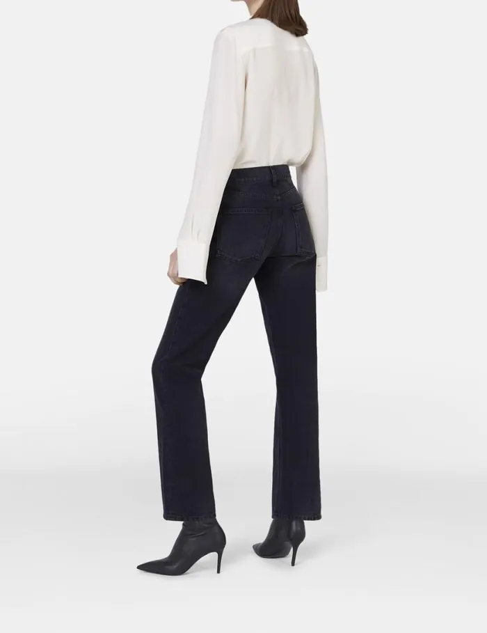 Women Silk Crpe De Chine Pussybow Shirt Cream Stella McCartney Shirts And Tops