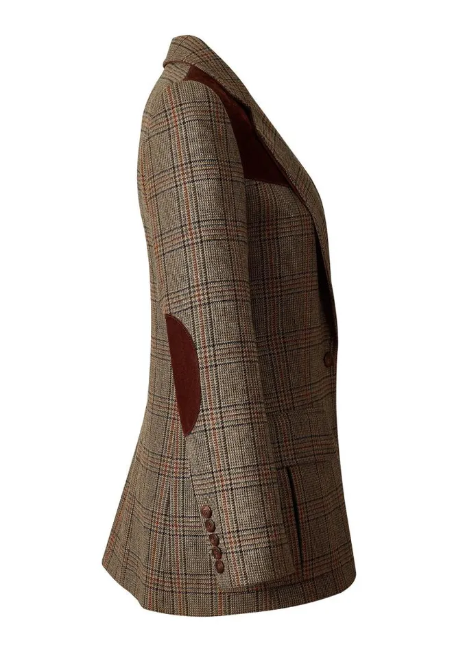 Women Single Breasted Field Blazer Bourbon Tweed Holland Cooper Tailoring