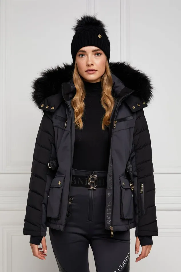 Women Ski Jacket Black Holland Cooper Ski Jackets