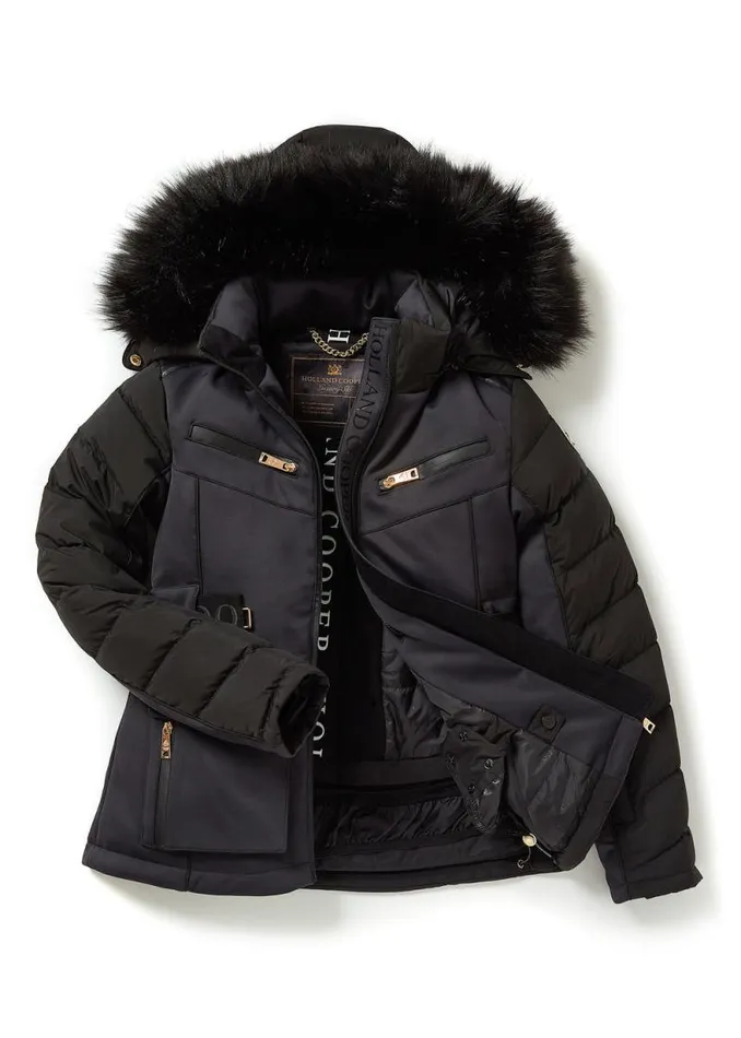Women Ski Jacket Black Holland Cooper Ski Jackets