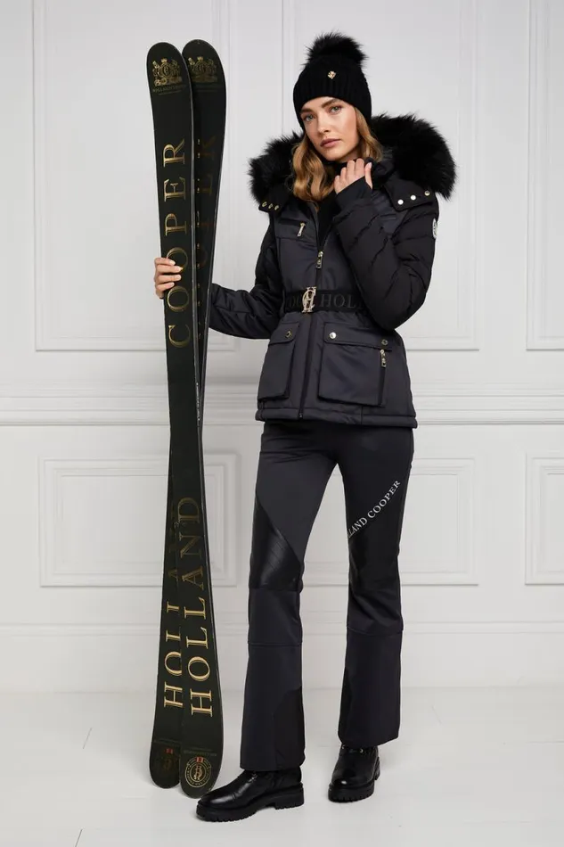 Women Ski Jacket Black Holland Cooper Ski Jackets