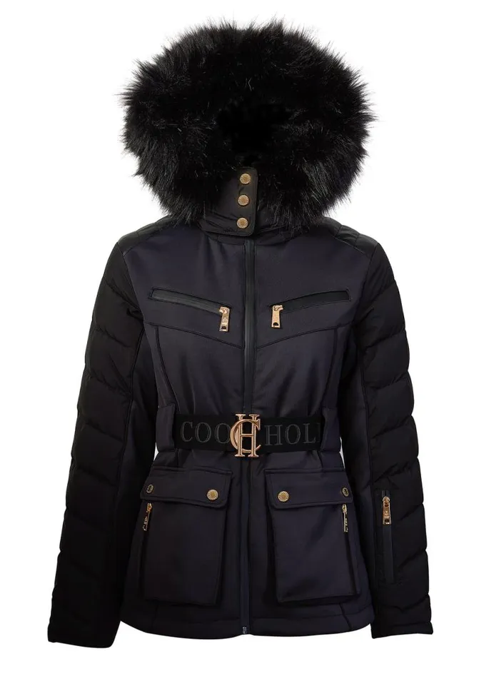 Women Ski Jacket Black Holland Cooper Ski Jackets