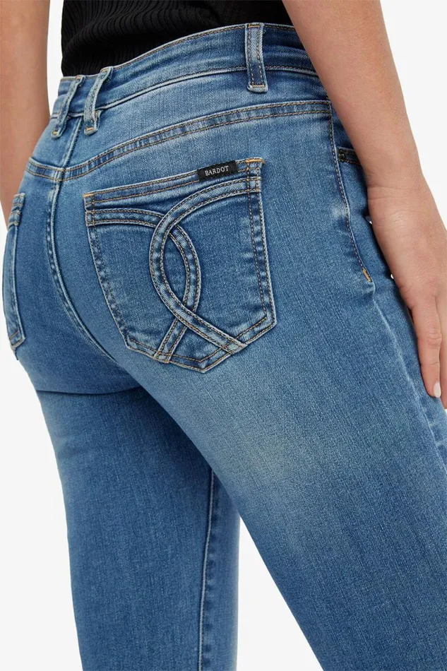 Women Skinny Jean Bardot Kate Trashed Hipster Jeans In Dark Vintage Dark Vintage