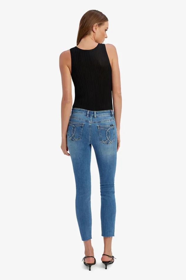 Women Skinny Jean Bardot Kate Trashed Hipster Jeans In Dark Vintage Dark Vintage