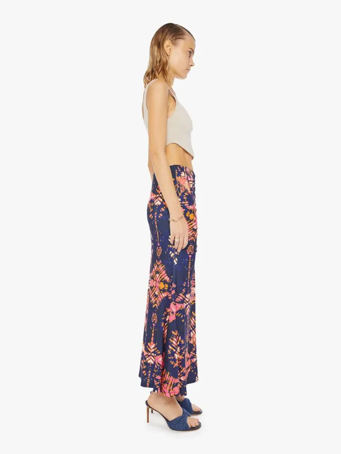 Women Skirts and Dresses Mother Denim Liv Midi Skirt Navy Shibori