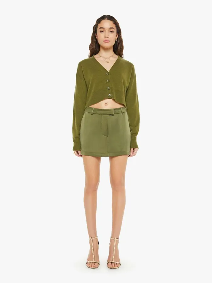 Women Skirts and Dresses Mother Denim Mora Mini Trouser Skirt Olive
