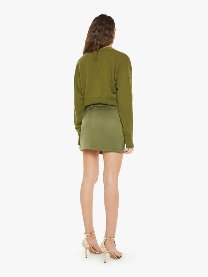 Women Skirts and Dresses Mother Denim Mora Mini Trouser Skirt Olive