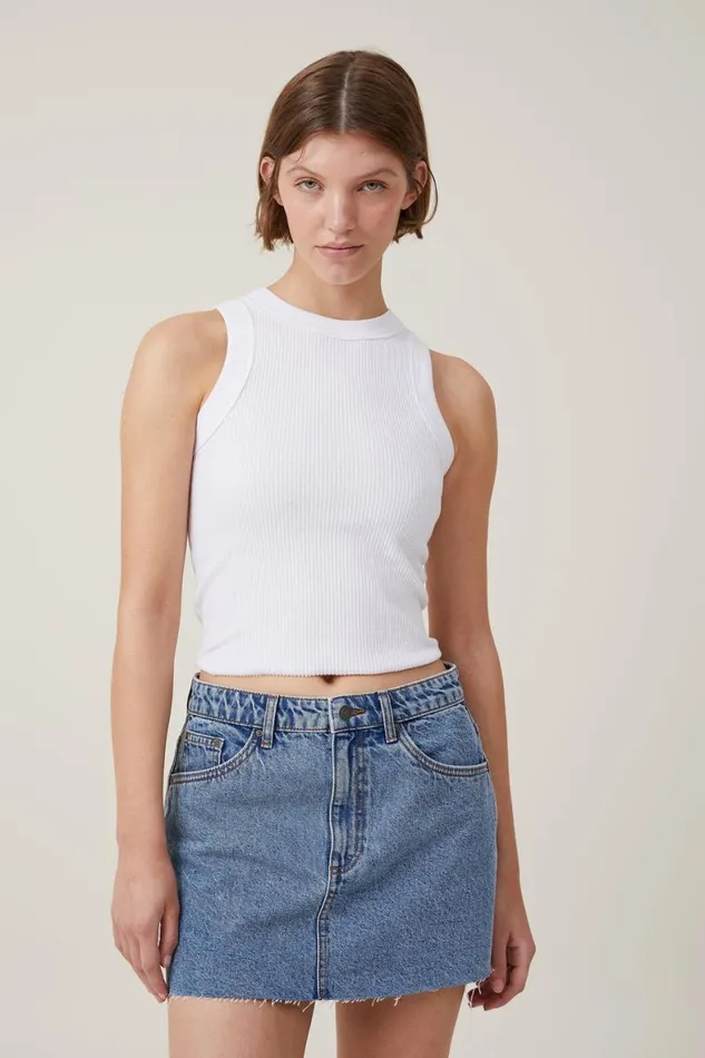 Women Skirts and Shorts Cotton On Denim Mini Skirt Offshore Blue