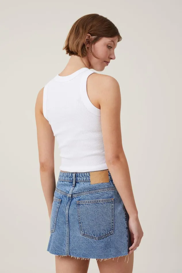 Women Skirts and Shorts Cotton On Denim Mini Skirt Offshore Blue