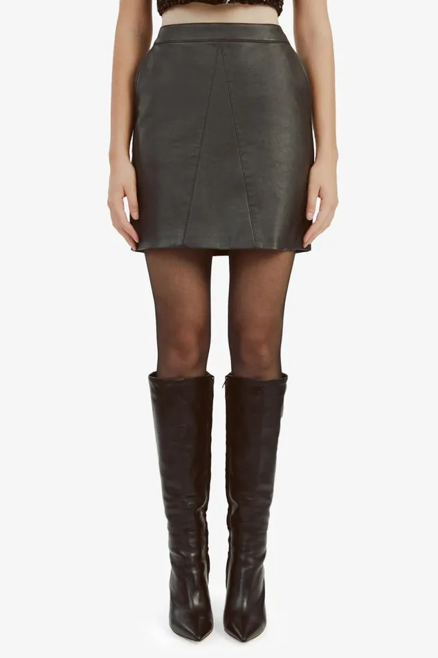 Women Skirts Bardot Alexis Vegan Leather Skirt In Black Black
