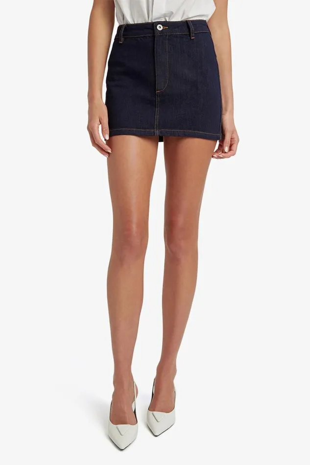 Women Skirts Bardot Maika Denim Mini Skirt In Dark Dark