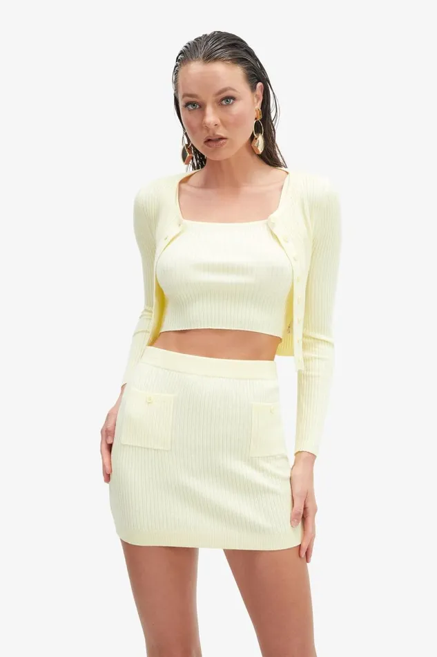 Women Skirts Bardot Sarita Knit Skirt In Canary Yellow Canary Yellow Women Skirts Bardot Sarita Knit Skirt In Canary Yellow Canary Yellow