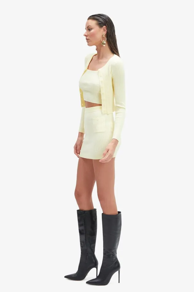 Women Skirts Bardot Sarita Knit Skirt In Canary Yellow Canary Yellow Women Skirts Bardot Sarita Knit Skirt In Canary Yellow Canary Yellow