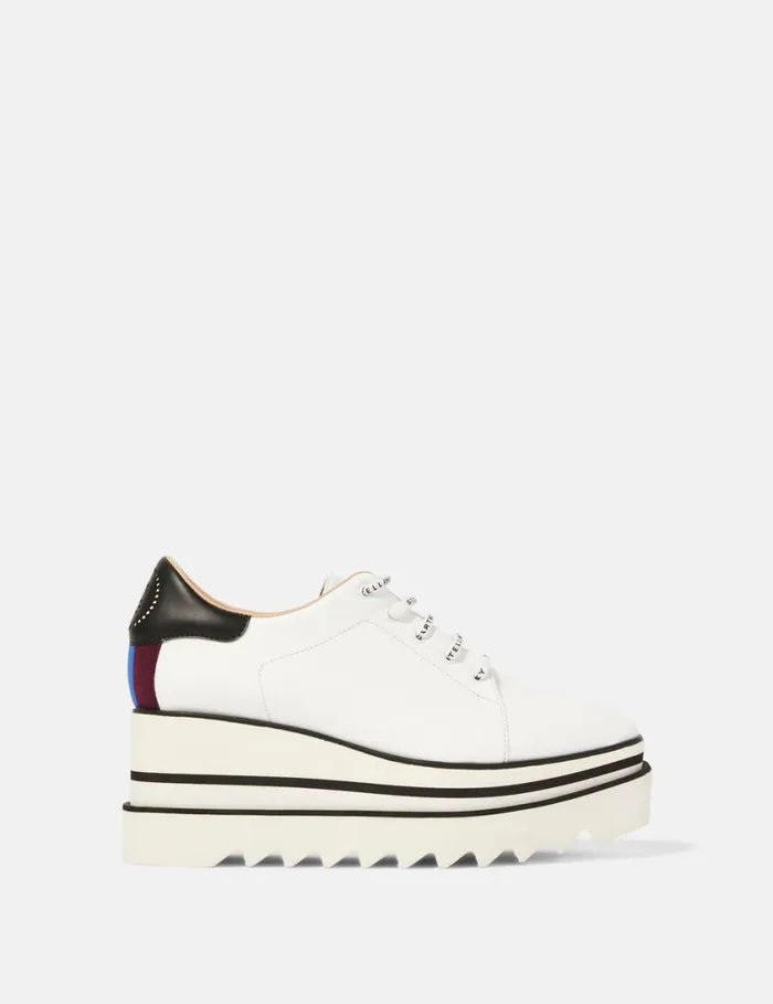 Women SneakElyse Platform Shoes White Stella McCartney Wedges