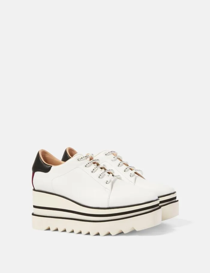 Women SneakElyse Platform Shoes White Stella McCartney Wedges