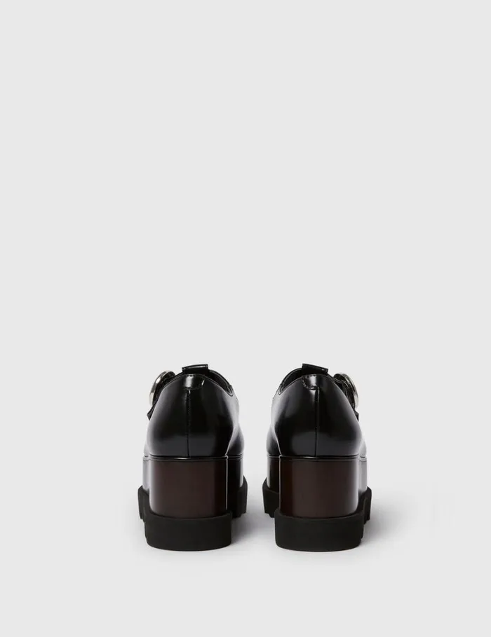 Women SneakElyse TBar Platform Mary Janes Black Stella McCartney Wedges