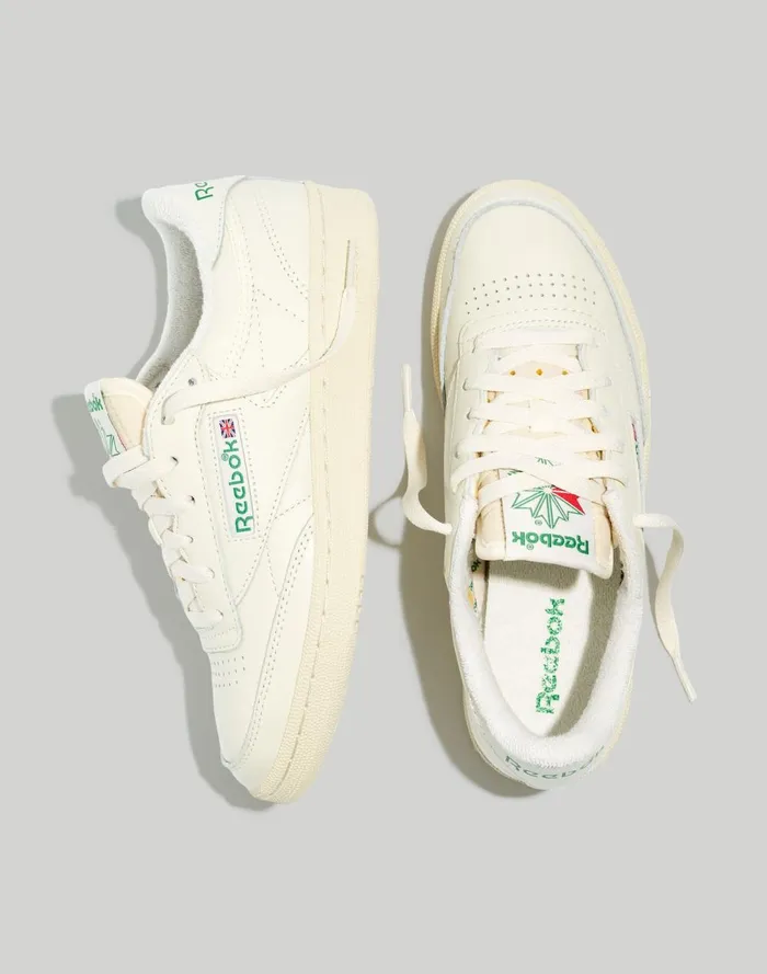 Women Sneakers Madewell Reebok Club C 85 Vintage Sneakers Chalkalabasterglen Green