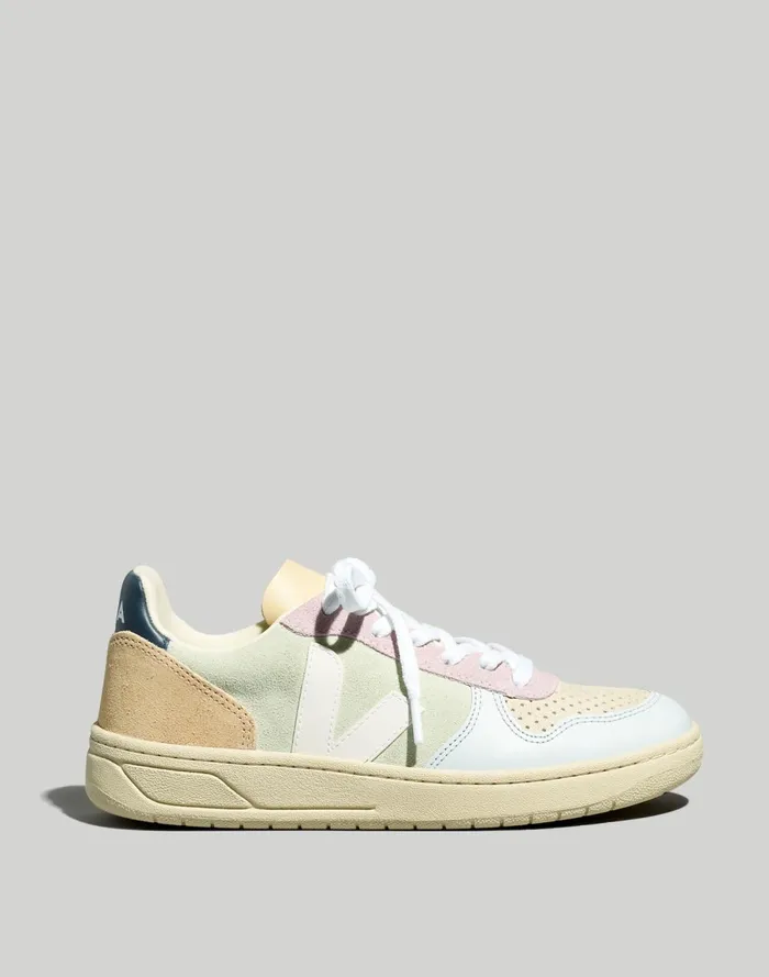 Women Sneakers Madewell Veja Suede V10 Sneakers In Blue Jade White Multico