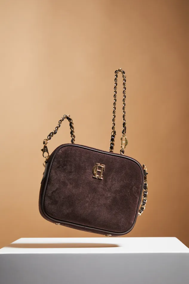 Women Soho Camera Bag Chocolate Suede Holland Cooper Bags