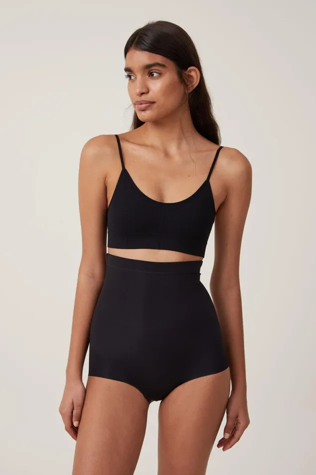 Women Solutions Cotton On Shapewear High Waist Bikini Brief Black