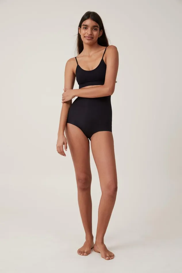 Women Solutions Cotton On Shapewear High Waist Bikini Brief Black