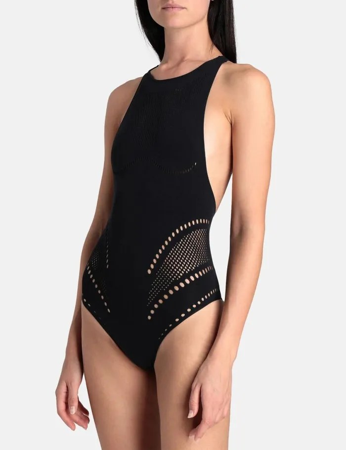 Women Stellawear Graphic Bodysuit Black Stella McCartney Swimwear